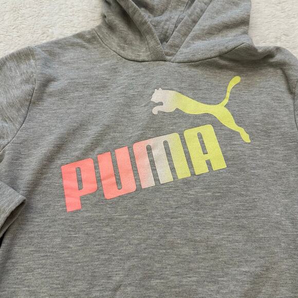 Girl's Grey Logo Hoodie sz 7 (s) Back to School Clothes - Picture 2 of 6